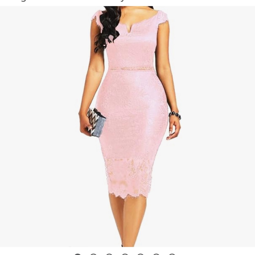 Women's Elegant Floral Lace Bodycon Cocktail Lace Dress